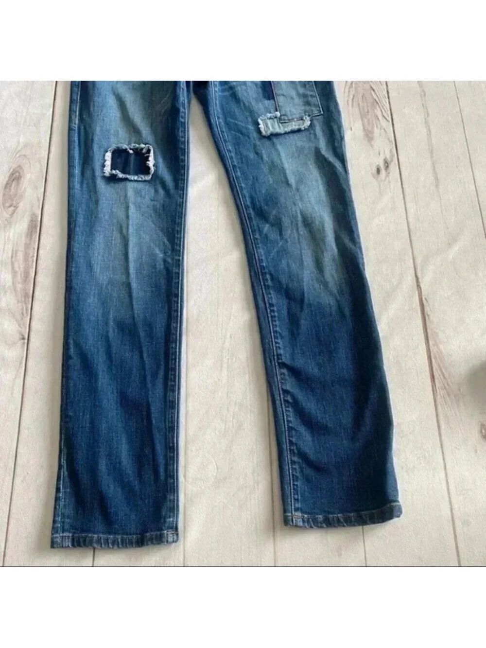 CAbi Slim Boyfriend Patchwork Jeans #5308 Sz 2 - Picture 7 of 16
